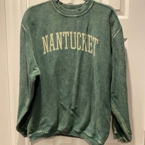 Nantucket green crew neck size small